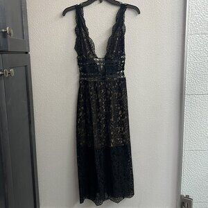 For Love and Lemons Black Lace Dress Size XS